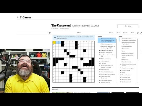 Learning Crossword Week 79 | NYT Crossword Tuesday Nov 18th, 2025