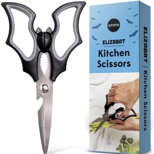 Cute Bat Kitchen Scissors for Halloween Cooking