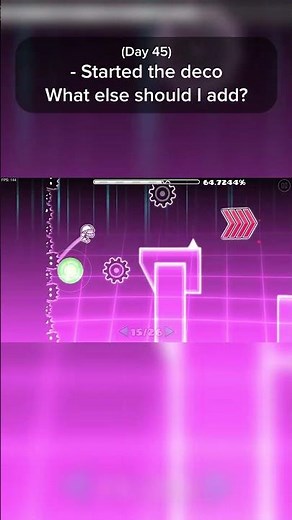 Day 45 (2) of building my gameplay mechanic demon level // JadeyIE #geometrydashplayer #robtop