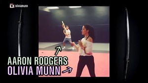WATCH: Olivia Munn training for X-Men Movies with Aaron Rodgers and some swords. One of them has serious skills! @TheBuzzer | FOX Sports