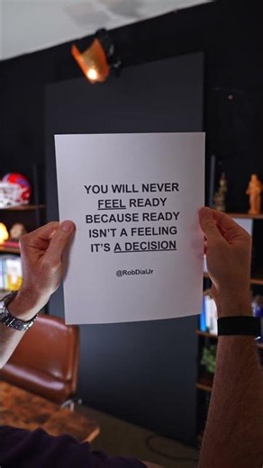 Ready isn't a feeling 👉 IG:@robdialjr #mindsetminute #motivation