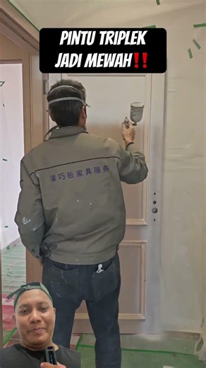 Renov pintu triplek pakai lis profil kayu #shorts #diy #craft #pertukangan #konstruksi