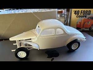40 ford Coupe 1/25 scale AMT model kit made into a Dirt track car