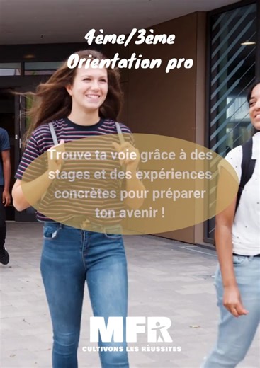 🎯 Tu es au collège en 5ème, en 4ème et Tu as besoin de trouver ta voie pro ? Avec notre parcours d’orientation stages/école en 4ᵉ et 3ᵉ, découvre différents métiers, teste tes talents et prépare ton avenir dans un cadre motivant et concret. 👉 Viens nous rencontrer lors de notre Porte Ouverte le samedi 24 janvier (sur RDV conseillé). #orientation #orientationscolaire #OrientationProfessionnelle #orientation #orientationjeunes #MFR #mfr #mfrbretagne #mfr35 #mfrstmeen #mfrstmeenlegrand | Mfr Sain