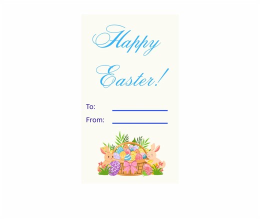 Happy Easter Gift Tags Printable / Digital Download
