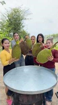 Cooking yummy deep fried jack fruit recipe