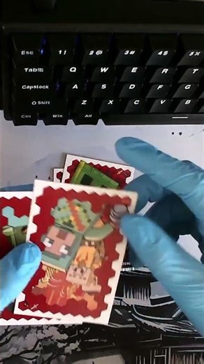 Minecraft card pack opening #shorts #minecraft #cardopening