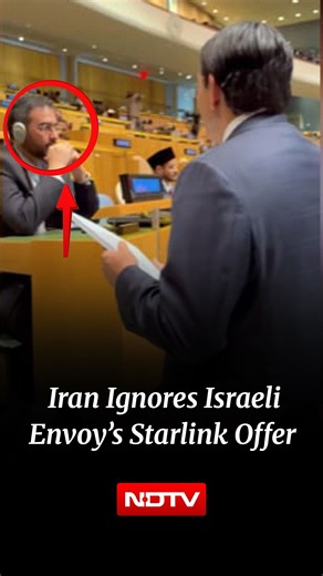 Iranian Representative Ignores Israeli Envoy Offering Starlink Terminal at UN