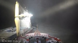 Nuclear icebreaker crashes into stranded cargo ship it was sent to rescue