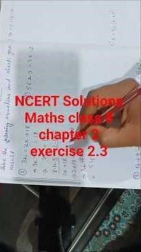 NCERT SOLUTIONS 🔥|Maths Chapter-2|Exercise -2.3|Class-8|linear Equations In One Variable.