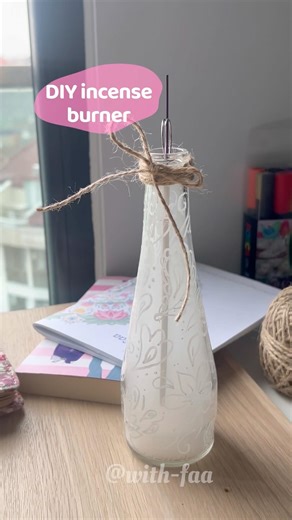 DIY incense burner 🪄🔥 #diy #bottlecraft #shorts