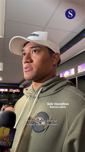 Baltimore Sun on Instagram: "Ravens safety Kyle Hamilton says this win isn't a "sigh of relief," but just what the Ravens expect to do on Sundays. Also on his mind: Tyler "Snoop" Huntley, who he calls a "more than serviceable backup" in the league. 🎥: Sam Cohn"