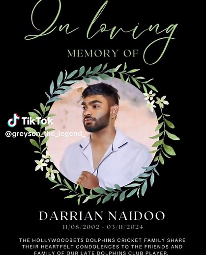 In Loving Memory of Darrian Naidoo