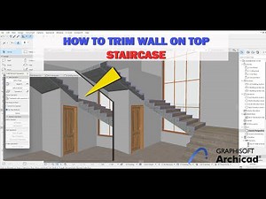 How to Trim Wall from Staircase in Archicad | Step by Step Tutorial for Beginners