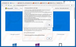 System Has Been Locked For Your Safety Scam