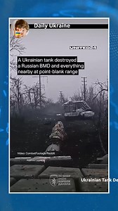Ukrainian Tank Destroyed Russian BMD At Point-Blank Range #warinukraine #UA_News #TopNews | Daily Ukraine