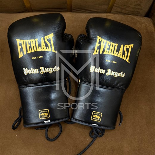 Everlast MX Series Leather Boxing Gloves | Orange-Black Color- Lace-Up Sparring Training Elite Professional Gloves