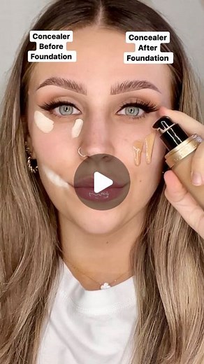Eloise Dutton on Instagram: "Concealer Before & After Foundation ✨ Which do you prefer? __ @hudabeauty Faux Filter Concealer Nougat @toofacedlovestheuk Born this Way Foundation __ #hudabeauty #toofaced #wakeupandmakeup #makeuptutorial #makeuphacks #beautytips #wamfam #hudabeautyshop #makeupgoals #makeuplooks #glammakeup #makeupglam"