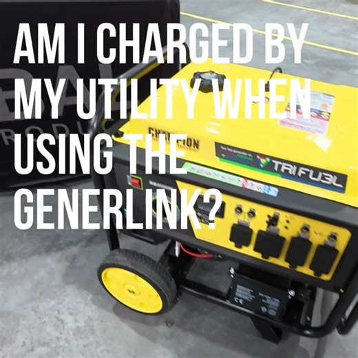 We get a lot of questions asking us if you are charged for power when running your generator through the GenerLink, the answer is ABSOLUTELY NOT. The GenerLink does NOT turn the meter, so you aren't charged when on generator power. Have any other questions? Let us know below, and learn more about the GenerLink at https://shopgenerlink.com/ | GenerLink