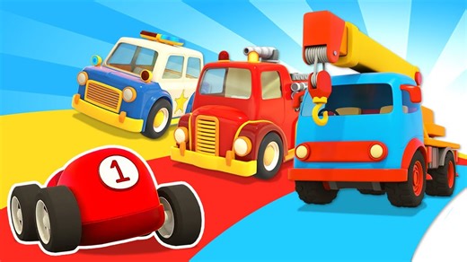 【1080高清英文字幕】【最新Helper cars】英文启蒙动画，小赛车需要救援，4P