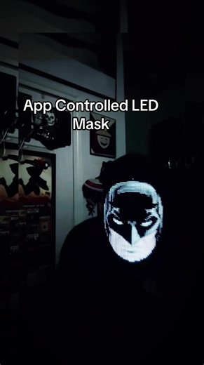 Led Mask with App Controlled, Customizable Shining Mask, Lighted Face Transforming Mask, LED Light Up Halloween Mask for Adults