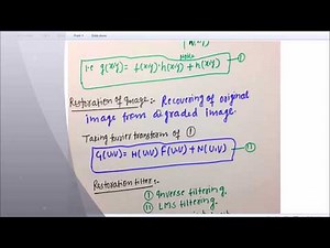 Wiener or LMS Filtring in Details for Image Restoration (Restoration Filter )