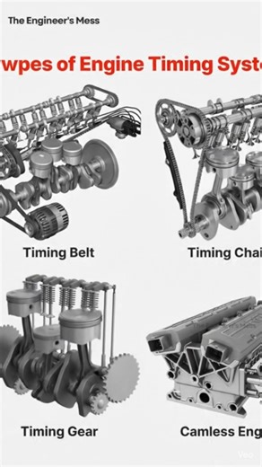 type of Engine Timing System ##enginemechanics #automobile #timingmechanism #cartech #shorts