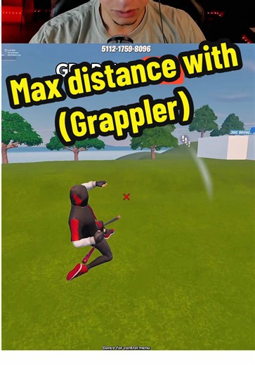 Maximizing Distance with a Grappler in Fortnite