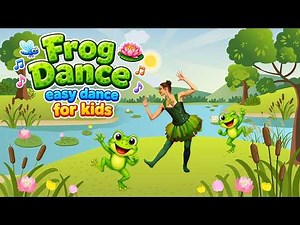 Frog Funny Dancing | Easy Action Dance For Kids: Jump and Croak With The Little Frog
