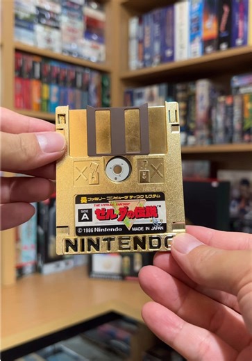 Did you know the original The Legend of Zelda was first released on the Famicom Disk System, not NES? Because it came on a floppy disk format, it allowed players to SAVE their progress — a groundbreaking feature at the time. Later on, it was re-released in NES and Famicom cartridge form, and that’s probably the version most gamers experienced first. The floppy disk version of Zelda is originally yellow, but I swapped the shell using a gold cartridge from another game and made myself a golden Zel