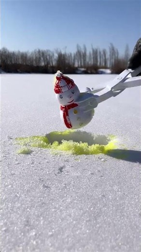 10秒雪地治癒時光 #雪#雪球#下雪了#創作人計劃