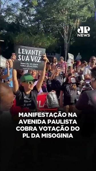 Protest on Avenida Paulista demands vote on the Misogyny Bill #shorts