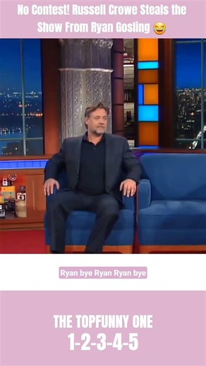 No Contest! Russell Crowe Steals Show From Ryan Gosling 😂 #shorts #funny #viral #celebrity #comedy