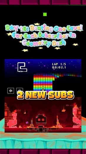🥊BEATING ONE LEVEL FOR EACH SUB IN GEOMETRY DASH✅#geometrydash #gdupdate #gaming #gd #gameplay
