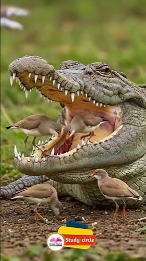 The Bird That Cleans Crocodile's Teeth | A Unique Bond of Nature #facts #crocodile #astronomy #short