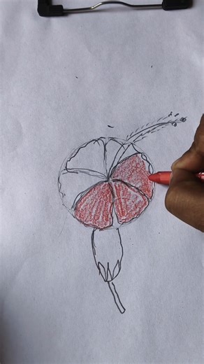 Easy Flower Drawing #shorts #drawing tutorial