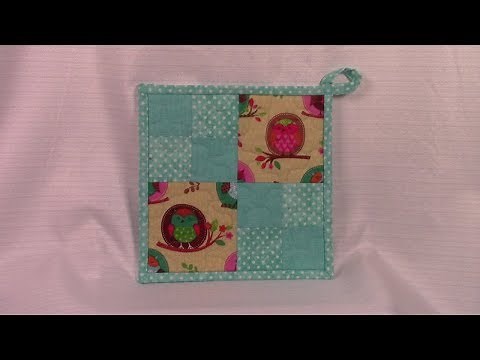 4 Patch Pot Holder | The Sewing Room Channel