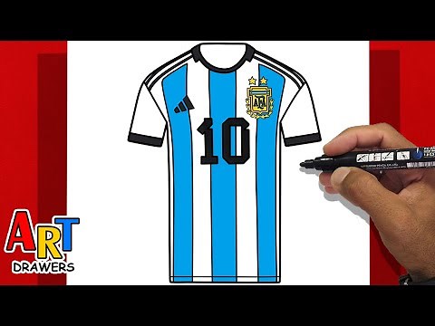 How to Draw MESSI 10 - World Cup 2026 ARGENTINA - FIFA | Shirt 10