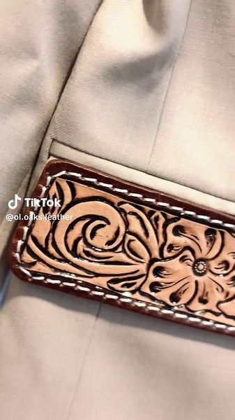 Custom Tooled Leather Suit Coat for Formal Events