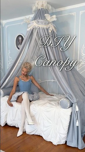 Can you believe it’s this easy to make a Canopy?? #homedecor #DIY