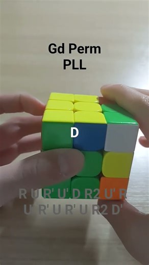 How to solve the PLL case - Gd Perm - with an algorithm. With Rubik's cube notation.