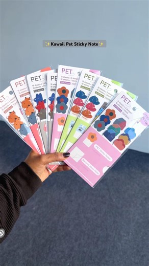 Cutest Pet Sticky Notes 🌷✨🎀 #kawaii #stationarycollection #stickynotes #stationery #stationary