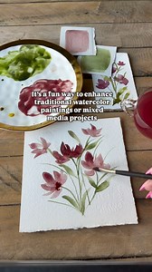 I like to keep a bottle of iridescent medium on hand for when I feel like adding a little shimmer to a painting. It’s not a necessary tool … but it’s FUN! See comment section for a few helpful tips when using iridescent medium #watercolortechnique #watercolorpainting #watercolorclass | Watercolors by Bree