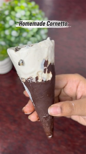 Homemade Cornetto Ice Cream 🍦 | Easy Chocolate Cornetto Recipe @pragyasingh1983