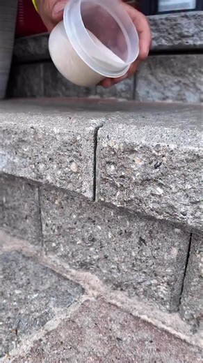 CHRIS. Milton | UGC Carpenter + Digital Creator on Instagram: "Interlock tip when placing your polymeric sand in the joints. And yes you still need to wet it after. - If you are one of those people who think this is just sand, Research polymeric sand before commenting that the rain will wash it away or the wind will blow it out."