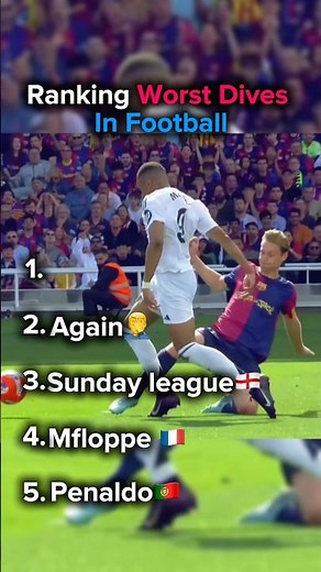 Ranking worst dives in football