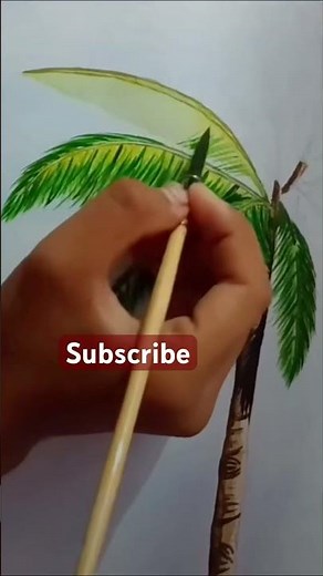 Relaxing Coconut Tree Painting Tutorial 🌴🎨 | Easy Art for Beginners