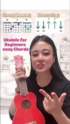 Ukulele for Beginners | easy Chords C F G + Easy Strumming Pattern (Learn Fast!)
