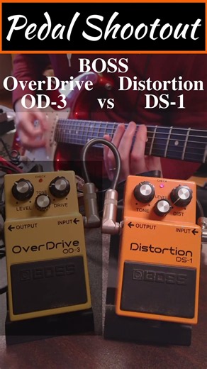 OverDrive vs Distortion | BOSS OD-3 vs DS-1 low gain w/ Stratocaster #bosspedals #fender