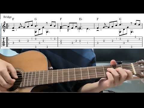 Unchained Melody - Easy Fingerstyle Guitar Playthrough Tutorial Lesson With Tabs